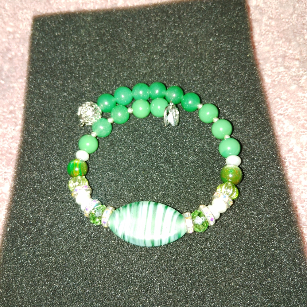 Green Beaded Bracelet